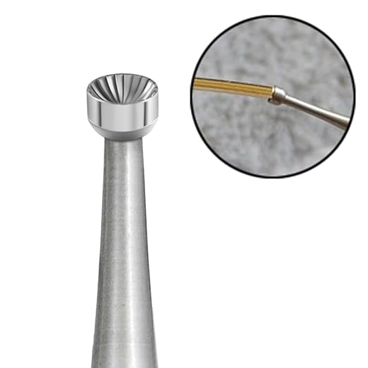 12 Pcs Round Cup Burr Set, 3/32'' Shank Wire Rounder Bits Jewelry Carving Bits (008-030)
