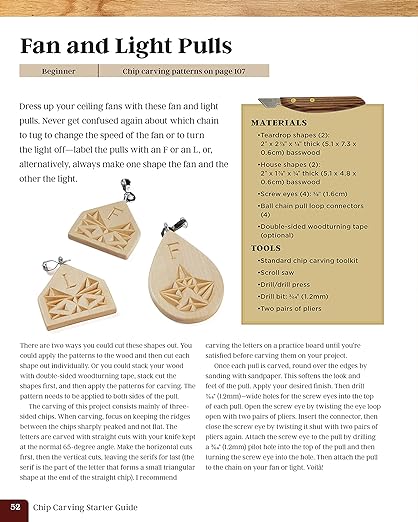 Chip Carving Starter Guide: Learn to Chip Carve with 24 Skill-Building Projects (Fox Chapel Publishing) Beginner-Friendly Step-by-Step with Full-Size Patterns that Start Simply, then Slowly Progress Paperback – November 2, 2021