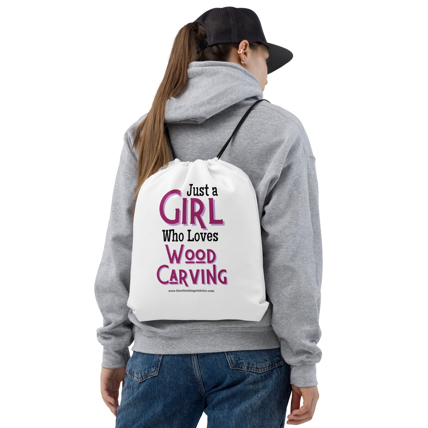 Just a Girl - Drawstring bag
