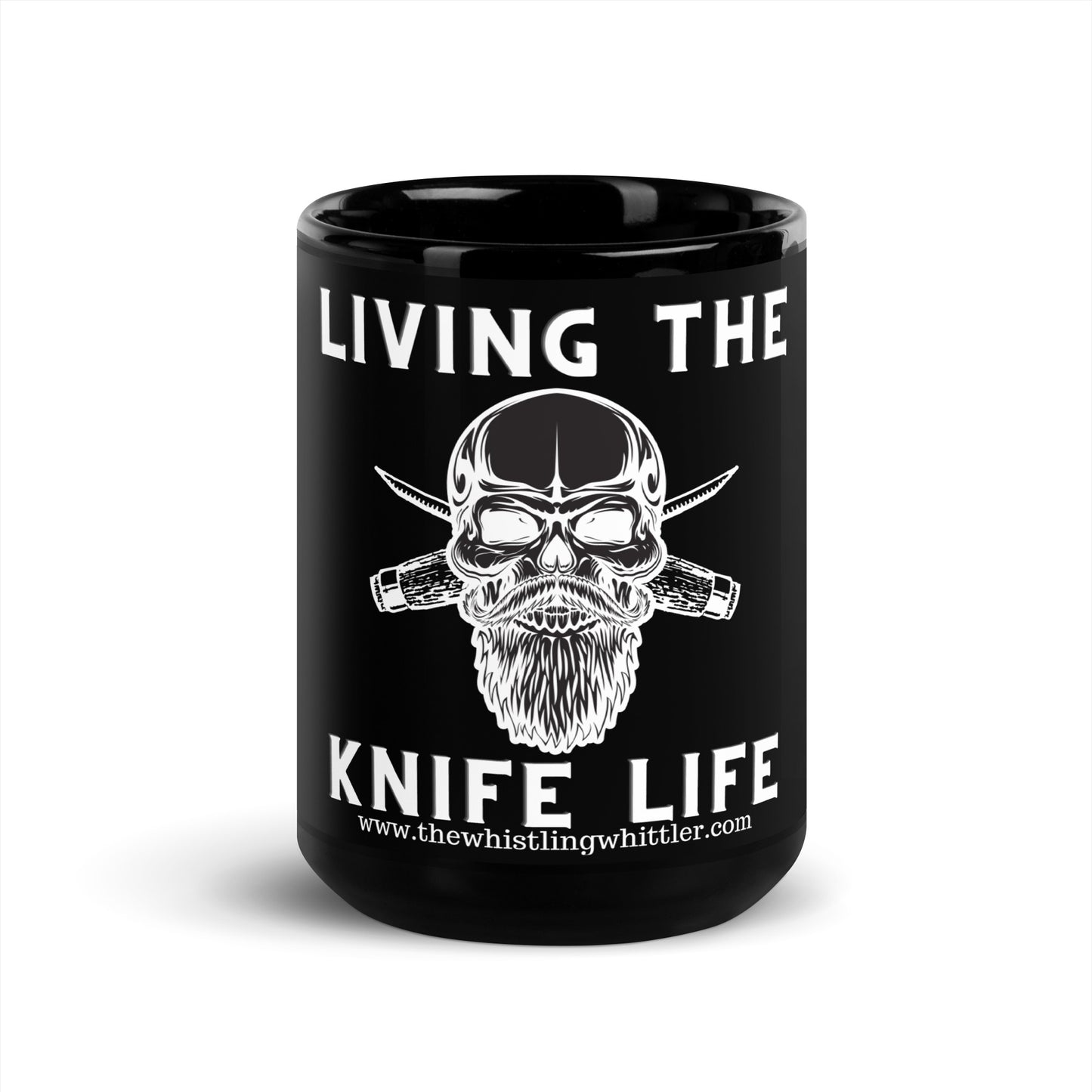 Living the Knife Life - Black Glossy Mug