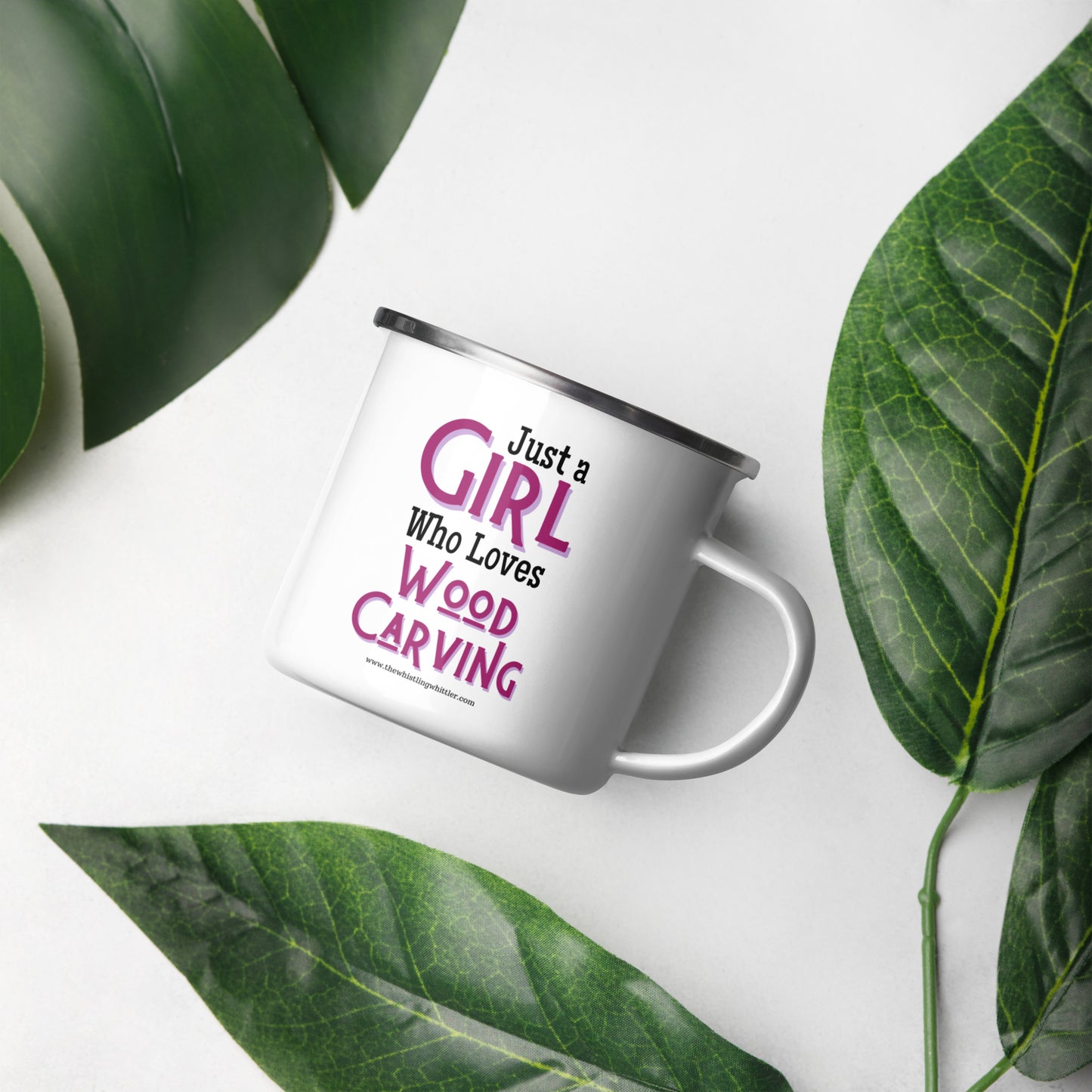 Just a Girl Enamel Mug