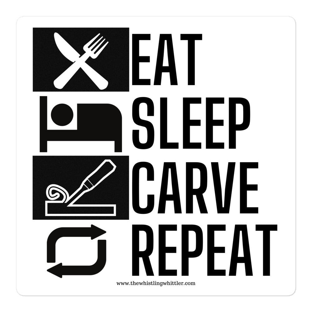 Eat, Sleep, Carve Bubble-free stickers