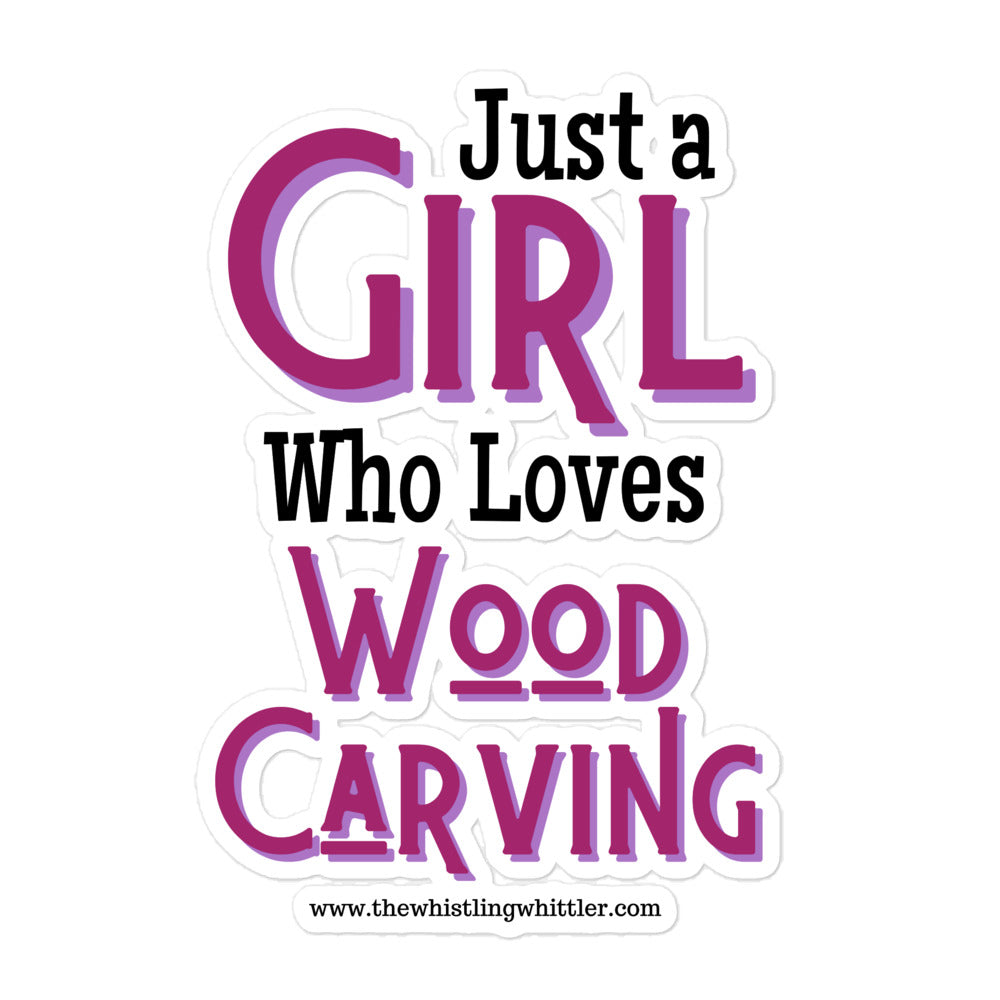 Just a Girl Bubble-free stickers Kiss Cut