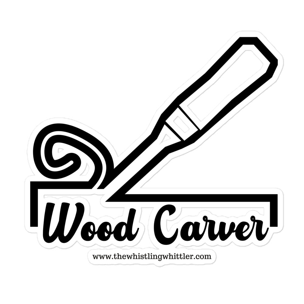 Wood Carver Bubble-free stickers Kiss Cut