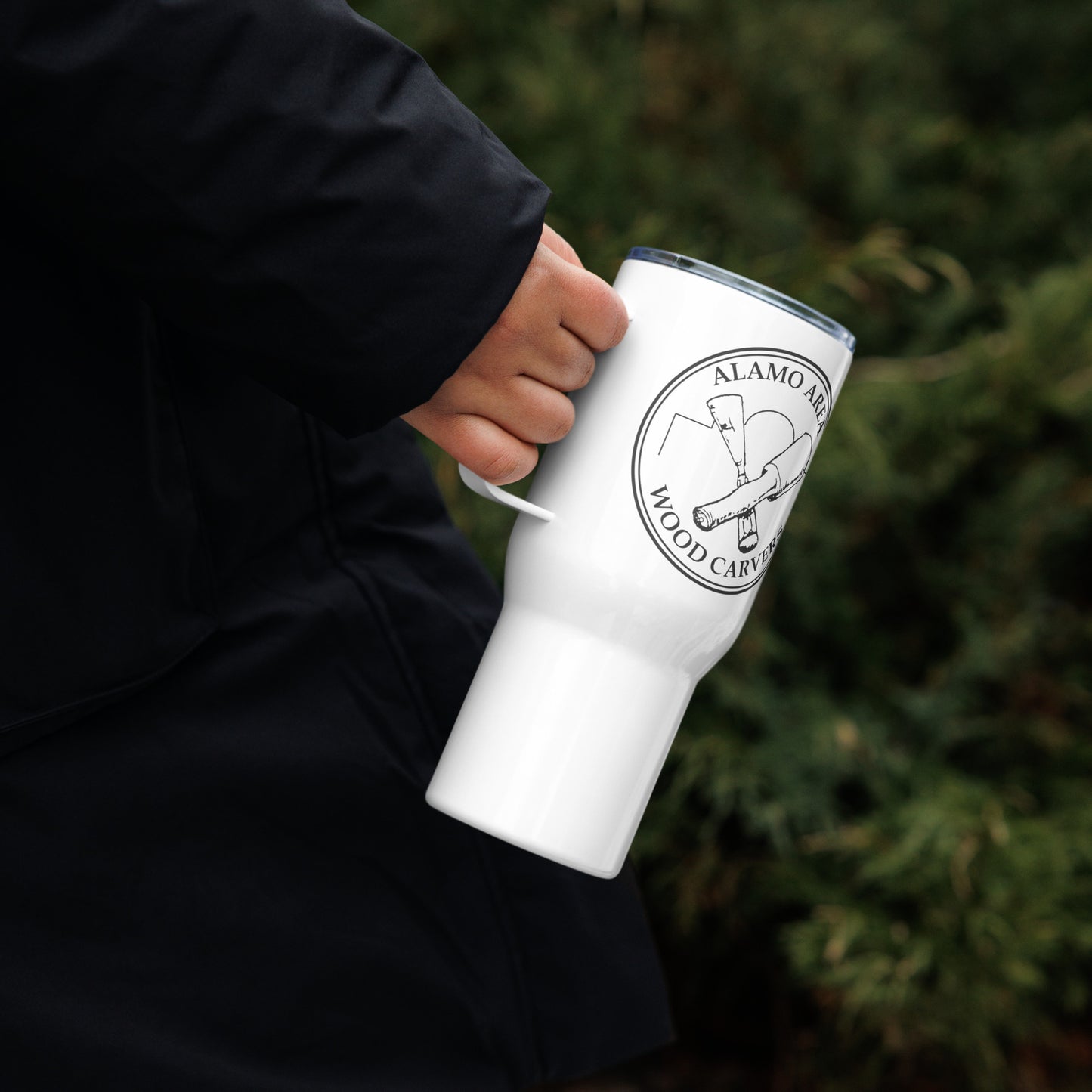 AAWC Logo Travel mug with a handle