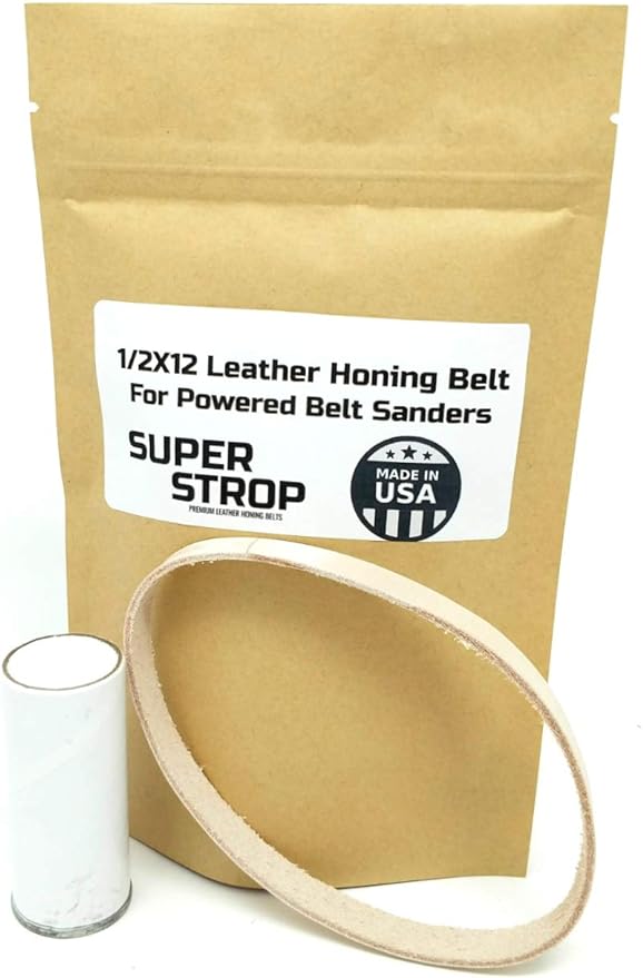 1/2 X 12 inch Leather Honing Super Strop Belt Fits Original Work Sharp Knife and Tool Sharpener