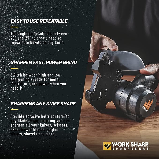 Work Sharp MK2 Professional Electric Knife and Tool Sharpener, Adjustable tool and knife sharpening system