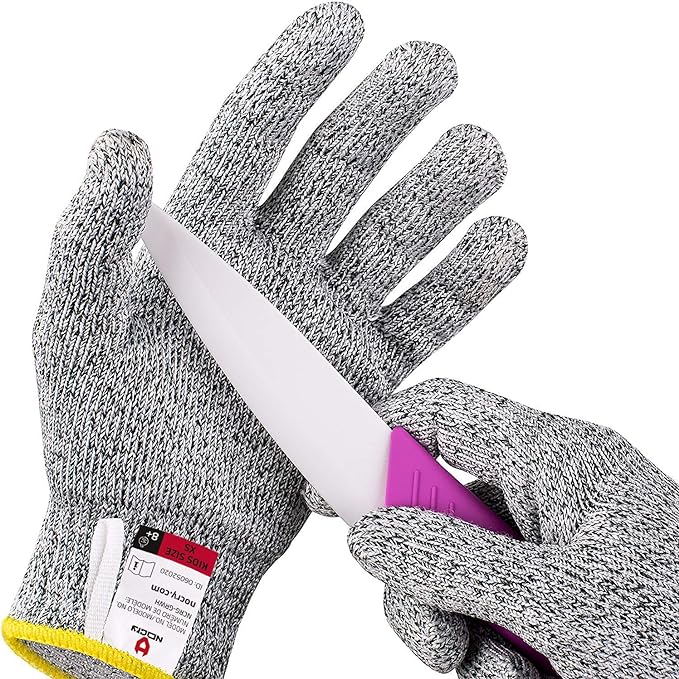 NoCry Cut Resistant Gloves for Kids, XXS (4-7 Years) - High Performance Level 5 Protection, Food Grade. Free Ebook Included!