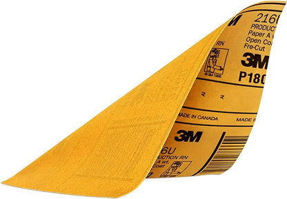 3M Sandpaper, 180 Grit, 5 Sheets, 9 in x 11 in, Longer Lasting Super Strong Abrasive, Great For Smoothing Body Filler, Shaping Glaze & Spot Putty, For Hand Or Machine Sanding (32545)