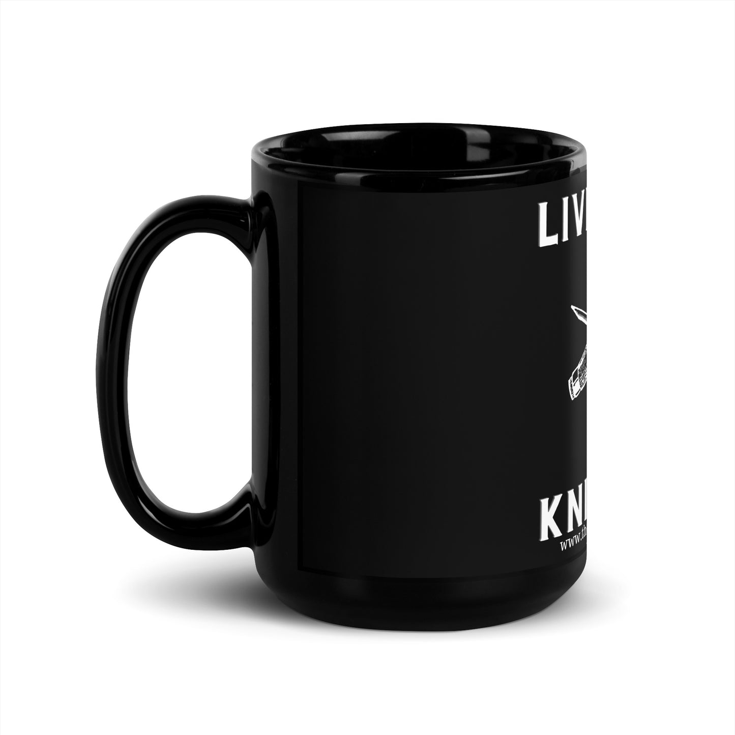 Living the Knife Life - Black Glossy Mug