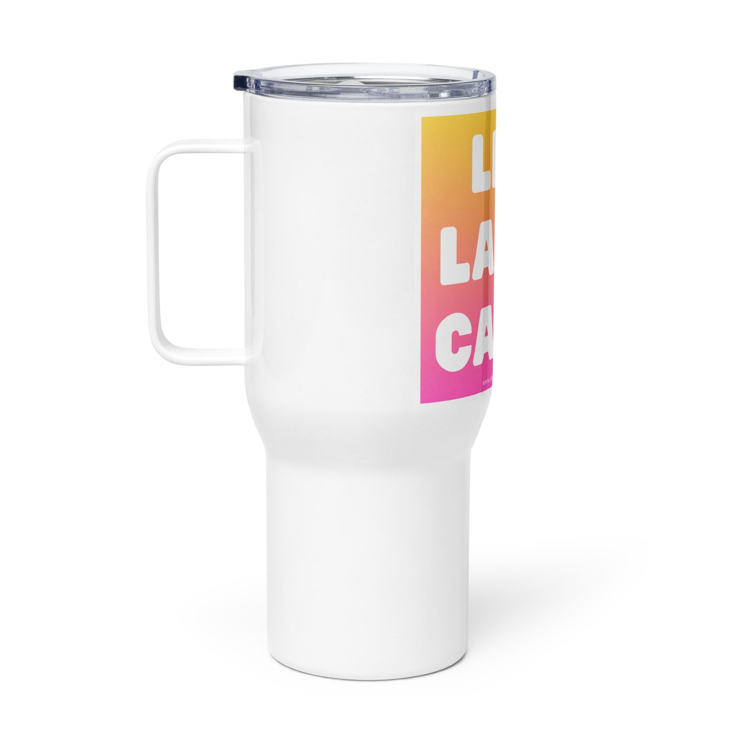 Live Laugh Carve - Travel mug with a handle