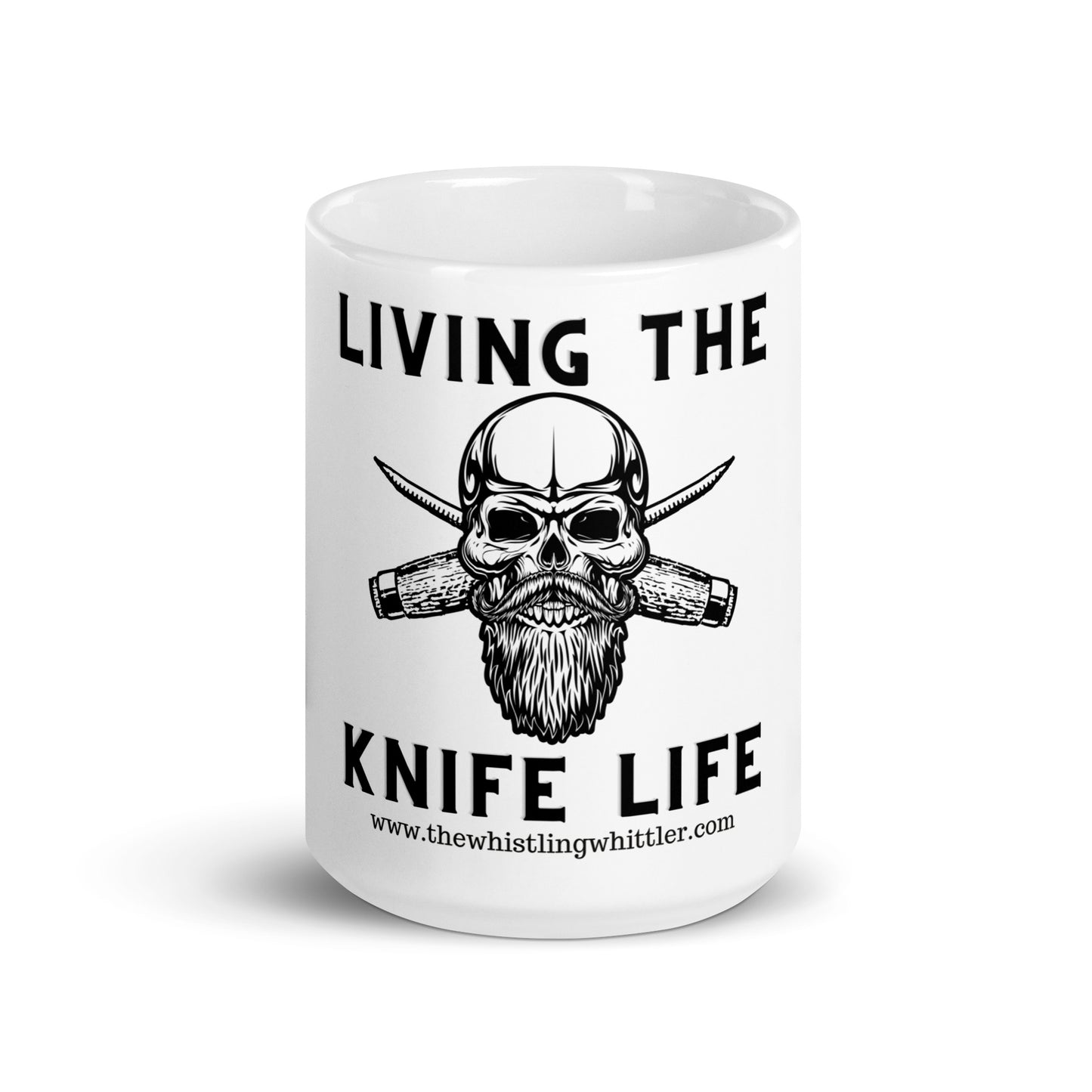 Living the Knife Life - White glossy mug