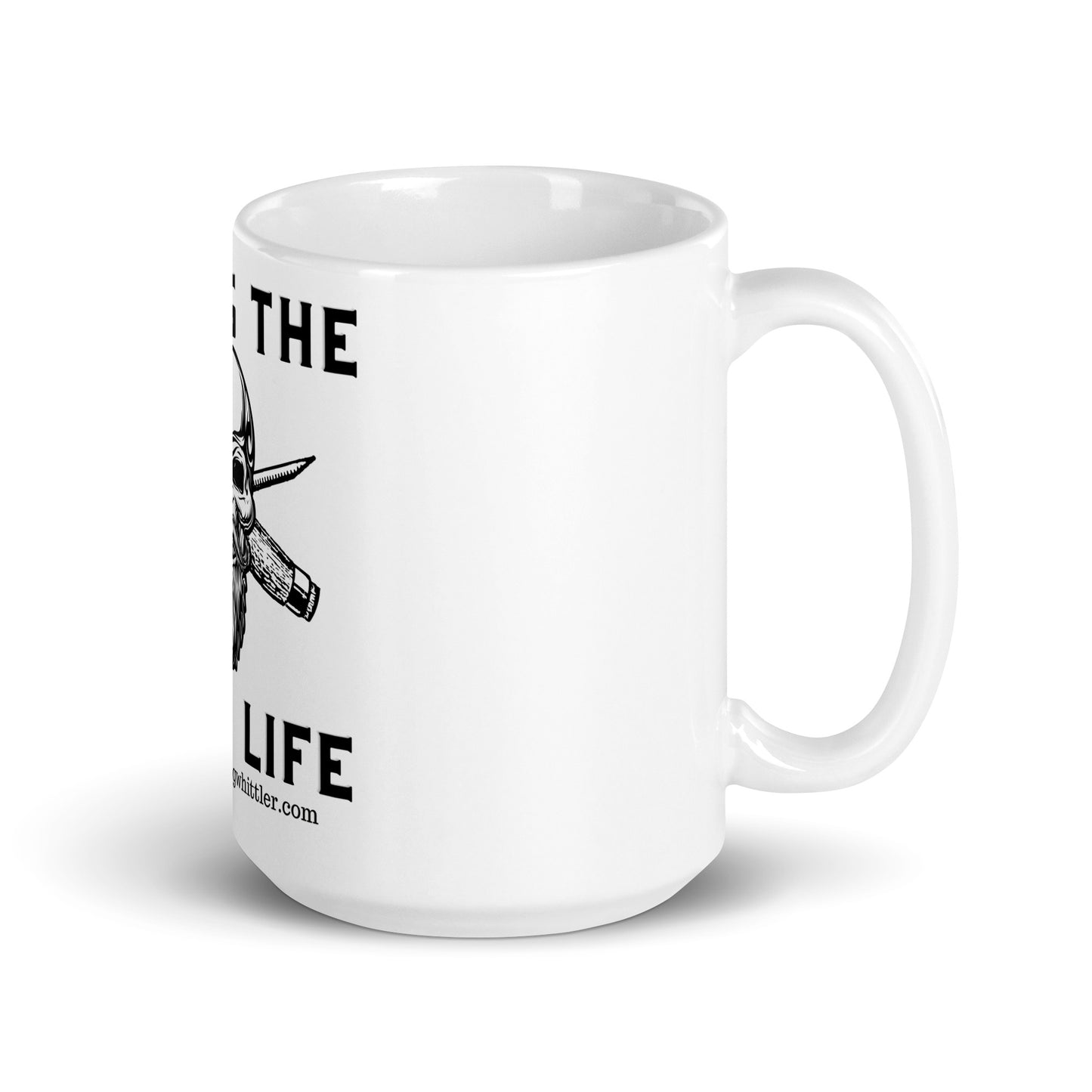 Living the Knife Life - White glossy mug